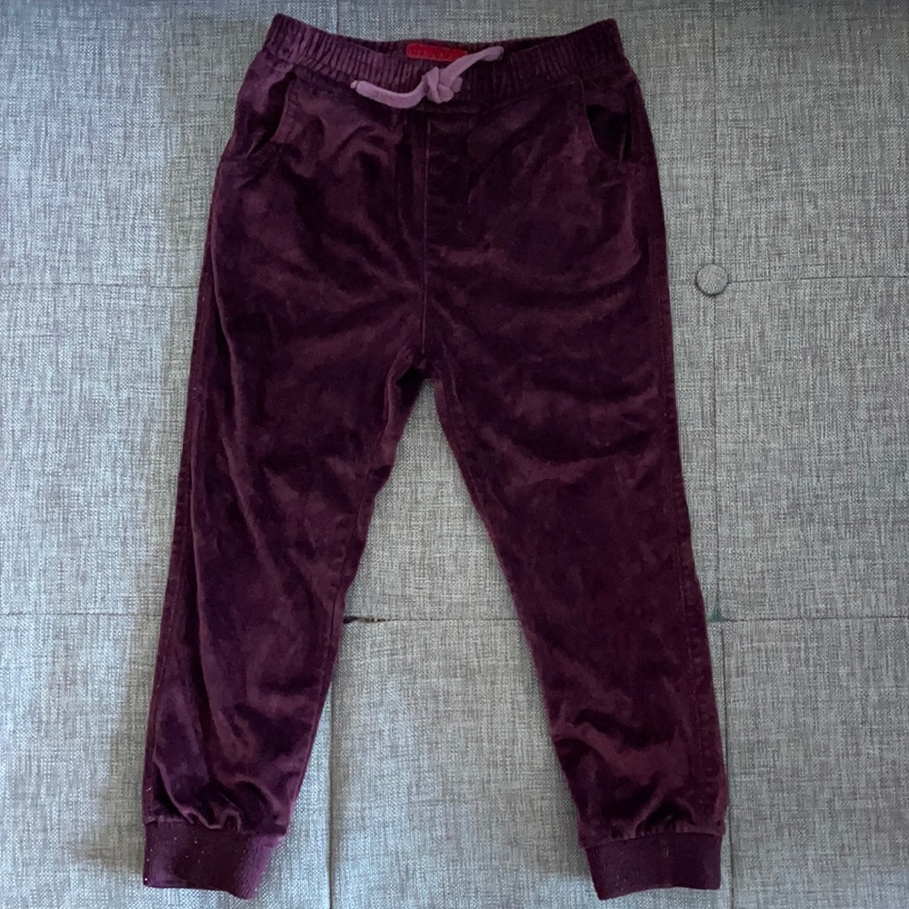Haus of Jr. maroon velour sweatpants